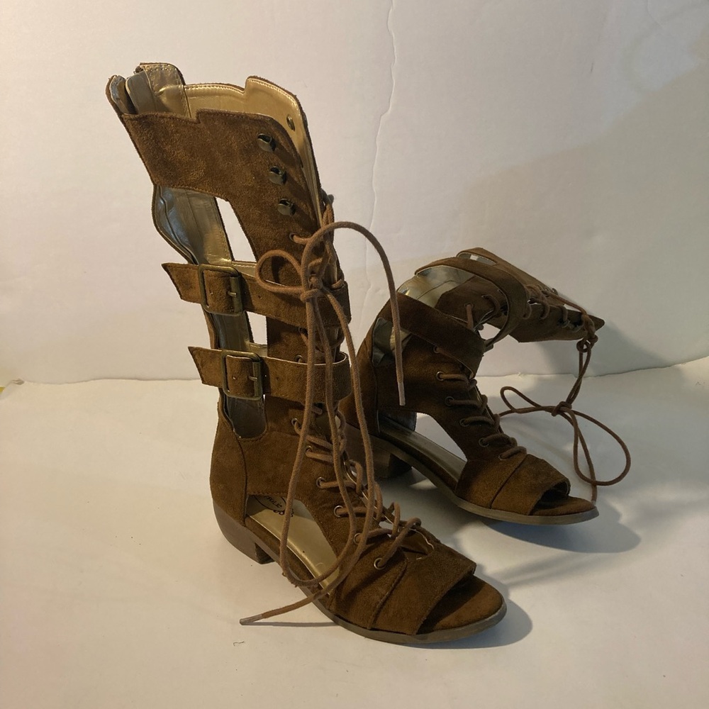 Brown Gladiator Boots